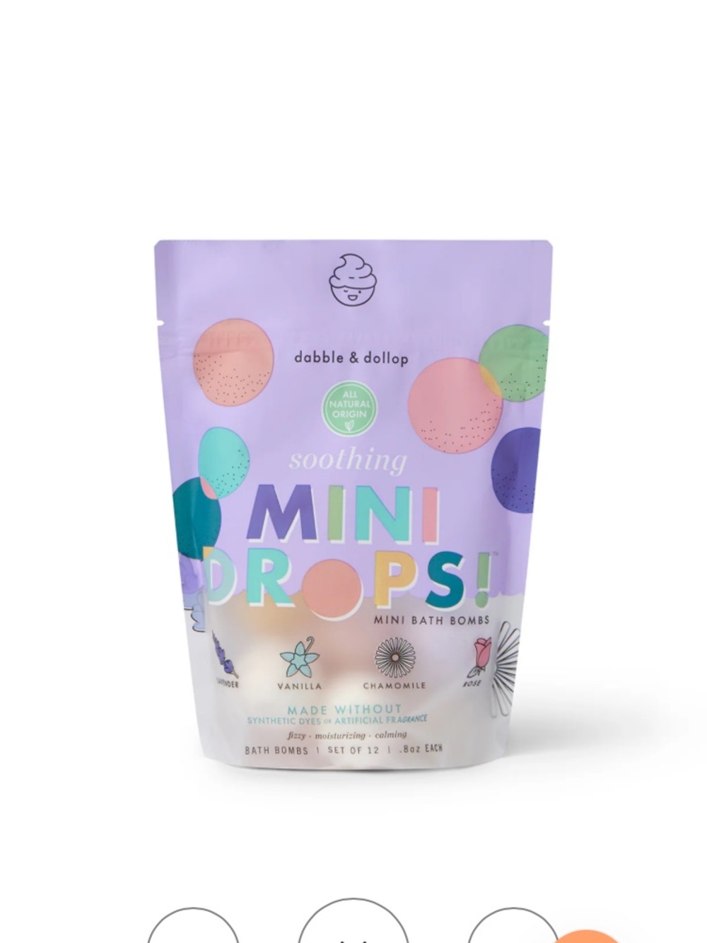 Mini Drops Bath Bombs - Pastel Purple Mini Bath Bomb Set - Picture 3 of 3